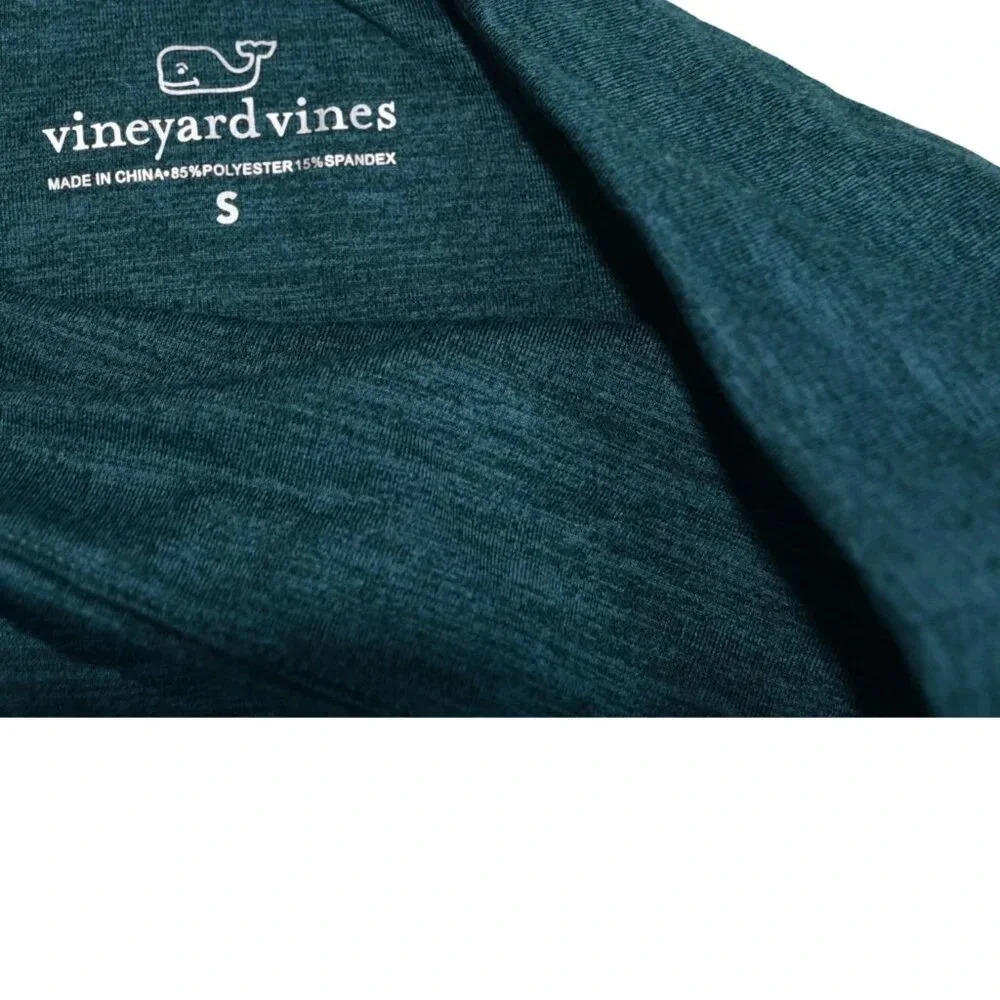 Vineyard Vines Heathered Teal Performance Legging Small Marine Preppy Athleisure - Picture 3 of 8
